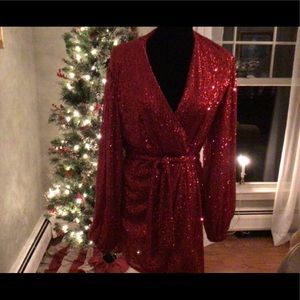 Gorgeous sequin wrap dress